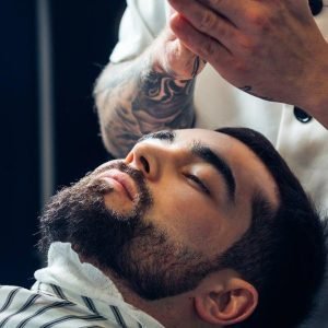 Men Haircut Beard And Face Scrub